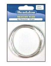 Beadalon Memory Wire Bracelet, .5oz - Silver