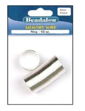Beadalon Memory Wire Ring, .5oz - Silver