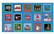 Christmas Fabric Panel - Merry Gnomeville