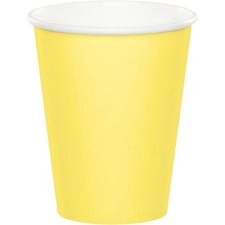 Touch of Color 9oz Paper Cups, 24ct- Mimosa Yellow
