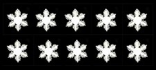 Touch Of Nature Mini Glitter Snowflakes, 2" - 10pc - White