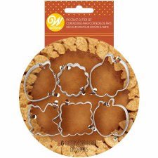 Fall Pie Crust Cutter Set- 6 Mini Fall Shapes