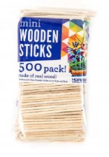 Mini Wooden Sticks - 500 Pk