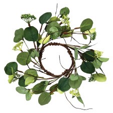 Eucalyptus Candle Ring w/ Seeds, 4.5"