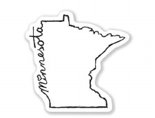 Mn Script Sticker