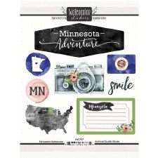 Minnesota Sticker- Watercolor