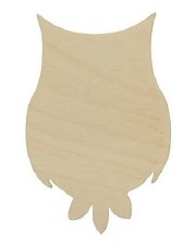 Wood Shape - Owl, 3.75"