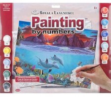 Paint By Number Kit, 15.375"x11.25" - Ocean Life