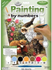 Paint By Number Kit, 8.75"x11.75" - Kittens At Play