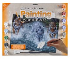 Paint By Number Kit, 8.75"x11.375" - Three Tigers