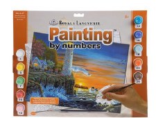 Paint By Number Kit, 8.75"x11.375" - Waterside Lighthouse