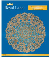 Paper Doiley, 10" 8 ct - Gold