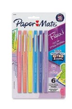 Paper Mate Flair Pens, Set of 6 - Retro Colors