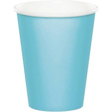 Touch of Color 9oz Paper Cups, 24ct- Pastel Blue