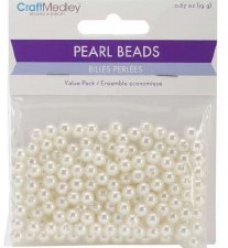 Pearl Acrylic Beads, 6mm - 185pc - Ivory