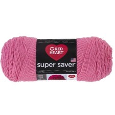 Red Heart Super Saver Yarn- Perfect Pink