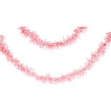 Tissue Fringe 25' Garland- Pink