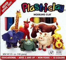 Plast-i-clay Modeling Clay - 10 Colors