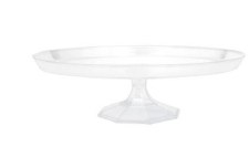 Plastic Dessert Stand, 9.75" - Clear