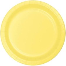 Touch of Color 7" Paper Plate, 24ct- Mimosa Yellow