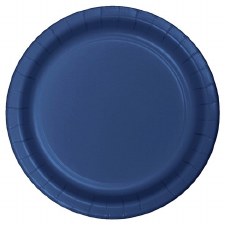 Touch of Color 7" Paper Plate, 24ct- Navy