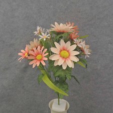 Daisy Mixed Bush, 18.5"- Pink/Peach