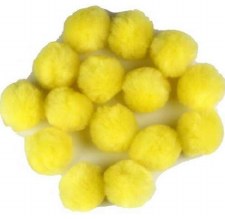Pom Poms, 1.5" 15 Pk - Dark Yellow