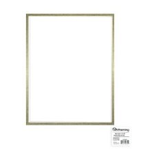 Pre-Cut Double Photo Mat Board White Core, 11 x 14 For 8 x 10 Photo - White/Gold