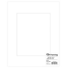 Pre-Cut Photo Mat Board White Core, 9 x 12 For 6 x 9 Photo - White