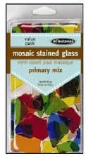 Mosaic Stained Glass Pieces, 20oz- Primary