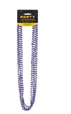 Metallic Bead Necklaces, 32" - Purple, 4 Pc
