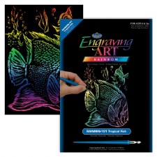 Engraving Art Foil Set- Rainbow Tropical Fish