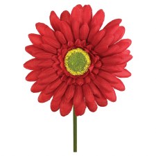 18" Gerbera Daisy Stem- Red