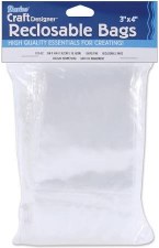Reclosable Plastic Bags, 3"x4"- 100ct