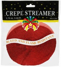 81' Crepe Streamer- Red