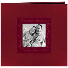Pioneer 9x9 Photo Album -  Leatherette Red Embossed