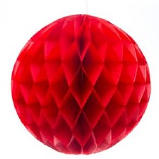 Honeycomb 8" Ball Decoration- Red