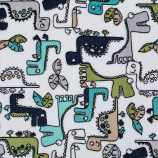 Cuddle Fleece, 60" - Roar! Teal