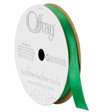 Single Face Satin 3/8" Ribbon - Emerald