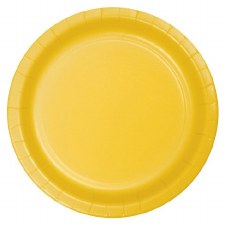 Touch of Color 7" Paper Plate, 24ct- School Bus Yellow