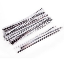 6" Twist Ties - Silver 80pc