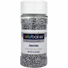 Jimmies Sprinkles, 3.2oz- Silver Pearlized