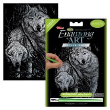 Engraving Art Foil Set- Silver Prowling Friends