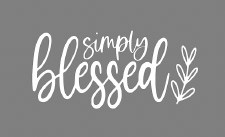 "Simply Blessed" with Greenery Vinyl