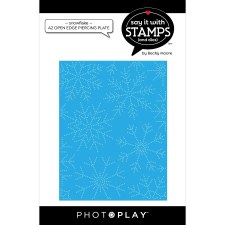 Say It In Stamps A2 Piercing Coverplate - Snowflakes