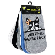 6pk No-Show Socks- Dog's World