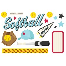Simple Pages: Page Pieces Die Cuts- Softball