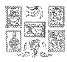 Aunt Martha's Iron On Transfers- Some Like it Hot #4004