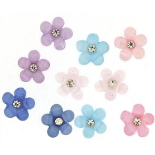Dress It Up Buttons - Sparkle Flowers