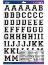 Sticko Alphabet Stickers Black Marker